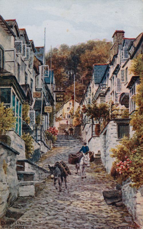 高街，Clovelly 作者 阿尔弗雷德·罗伯特·昆顿