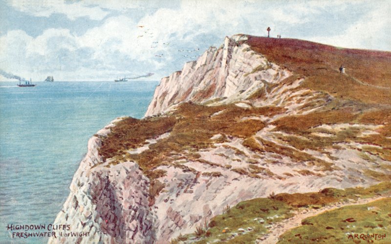Highdown Cliffs，淡水，怀特岛 作者 阿尔弗雷德·罗伯特·昆顿