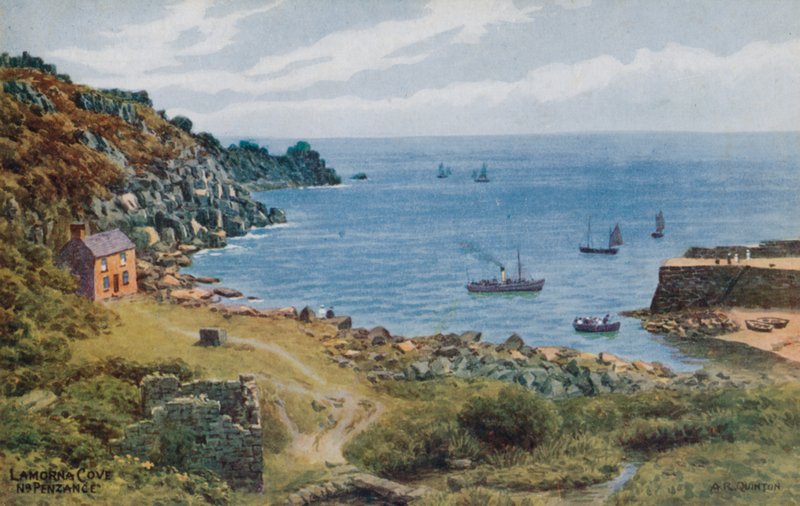 Lamorna Cove，Nr。彭赞斯 作者 阿尔弗雷德·罗伯特·昆顿