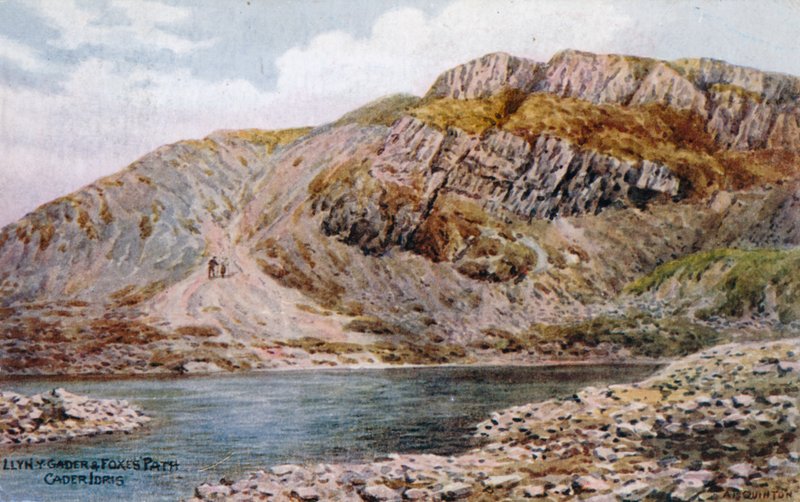 Llyn-y-Gader和Foxes的路径，Cader Idris 作者 阿尔弗雷德·罗伯特·昆顿