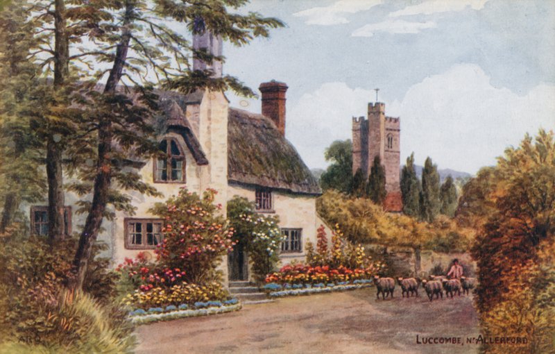 Luccombe，Nr Allerford 作者 阿尔弗雷德·罗伯特·昆顿