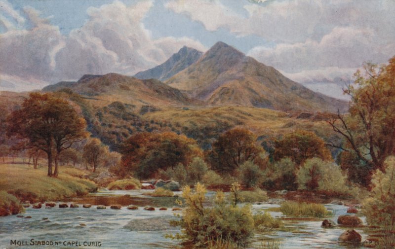 Moel Siabod在Capel Curig，Snowdonia附近 作者 阿尔弗雷德·罗伯特·昆顿