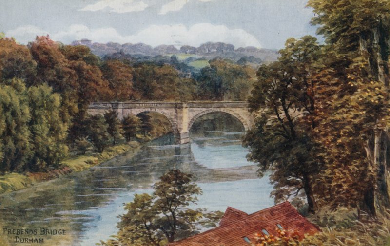 Prebends Bridge，达勒姆 作者 阿尔弗雷德·罗伯特·昆顿