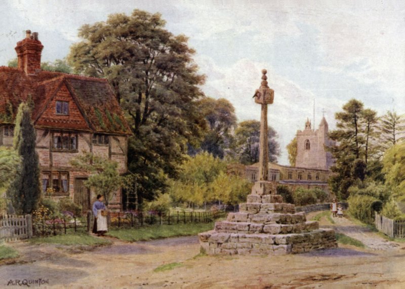 The Cross，East Hagbourne，Berkshire 作者 阿尔弗雷德·罗伯特·昆顿