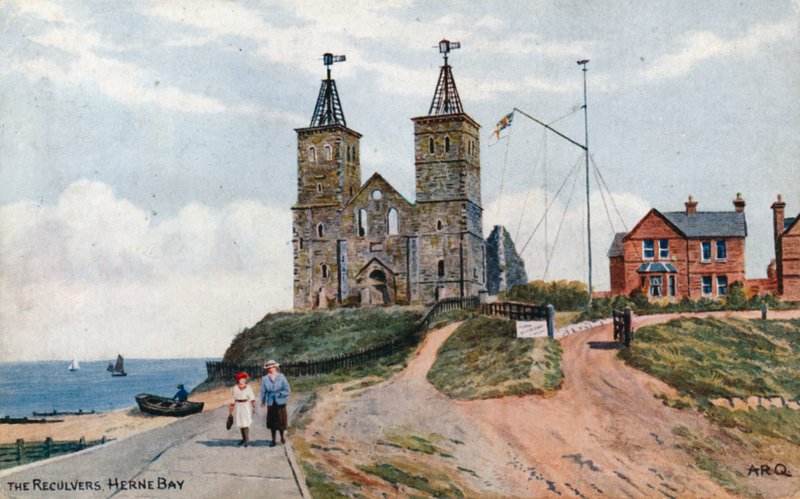 The Reculvers，Herne Bay 作者 阿尔弗雷德·罗伯特·昆顿