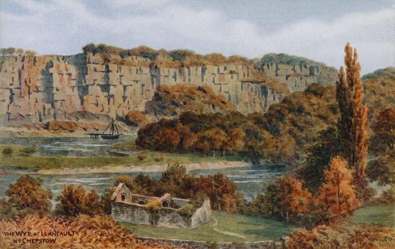 Llancault的Wye，Nr Chepstow 作者 阿尔弗雷德·罗伯特·昆顿