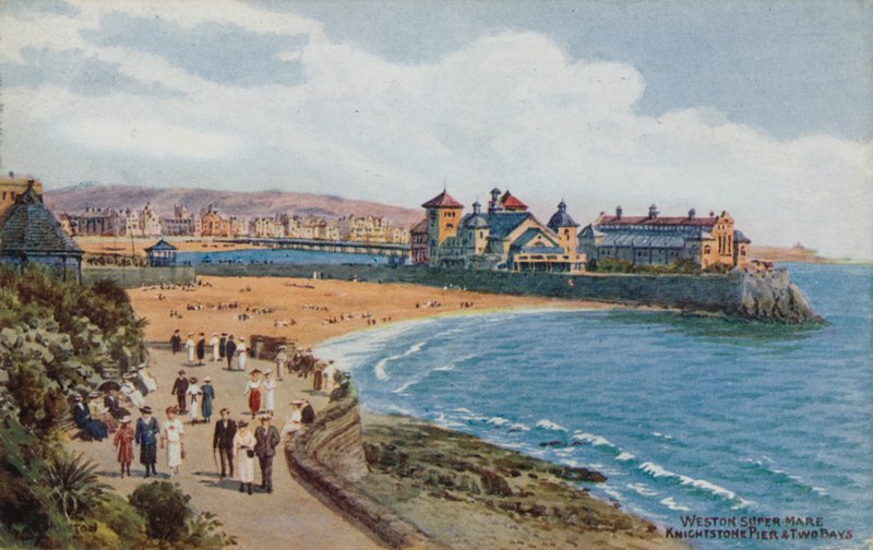 Weston-Super-Mare，Knightstone Pier和Two Bays 作者 阿尔弗雷德·罗伯特·昆顿