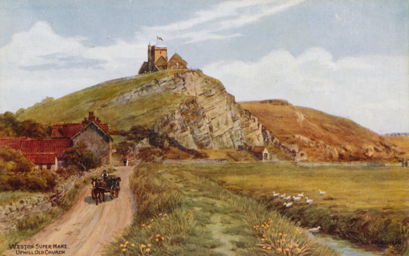Weston-Super-Mare，Uphill Old Church 作者 阿尔弗雷德·罗伯特·昆顿