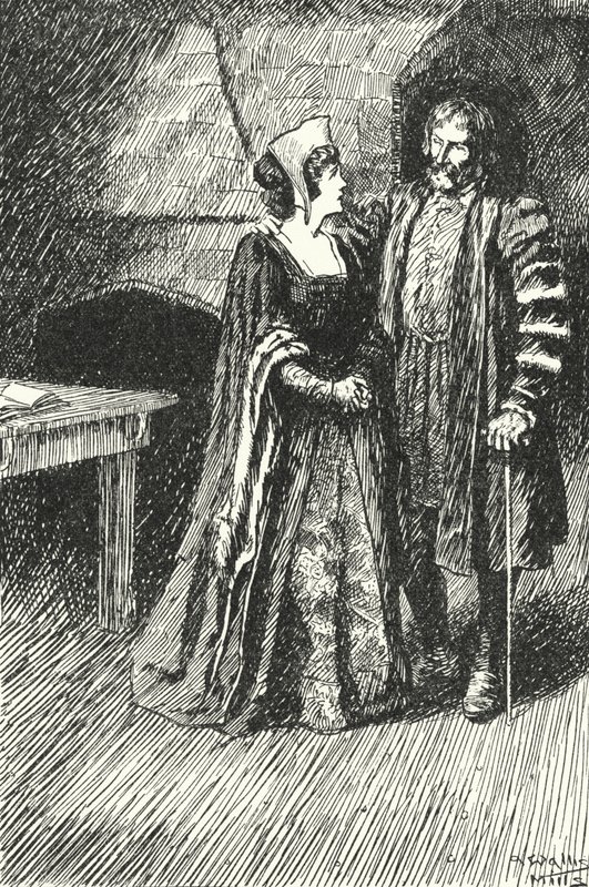 玛格丽特罗珀，托马斯莫尔爵士的长女，于1535年访问她的父亲 作者 阿尔弗雷德·瓦利斯·米尔斯