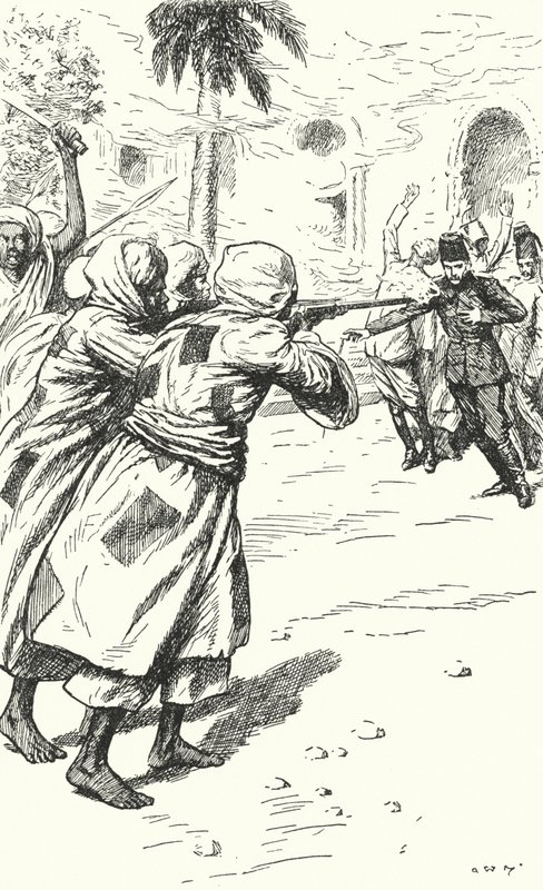 1885年，苏丹喀土穆的马赫德主义者谋杀查尔斯·乔治·戈登将军 作者 阿尔弗雷德·瓦利斯·米尔斯