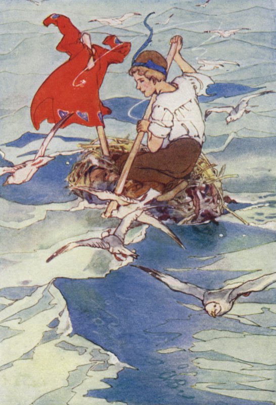 披风扬帆，快乐航行（彩色版画） 作者 爱丽丝·博林布鲁克（后）伍德沃德
