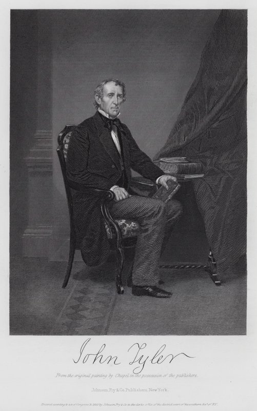 John Tyler (engraving) 作者 阿隆佐（后）查佩尔