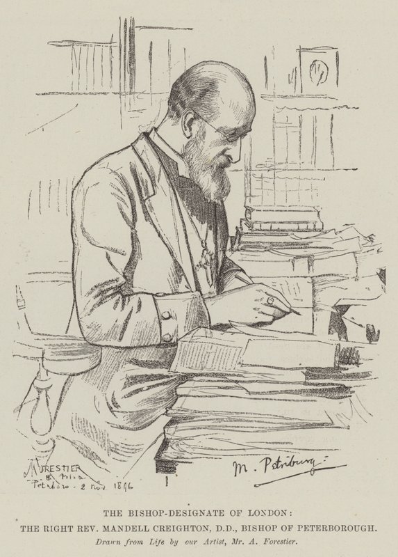 主教 - 候任主教，右边牧师Mandell Creighton，DD，Peterborough主教 作者 阿梅迪·福雷斯蒂尔