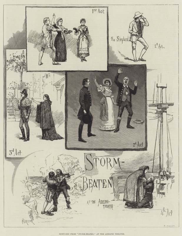 来自Adelphi Theatre的Storm-Beaten的草图 作者 阿梅迪·福雷斯蒂尔