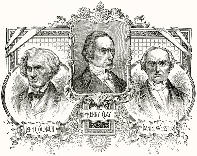 John C Calhoun，Henry Clay，Daniel Webster 作者 美国学校