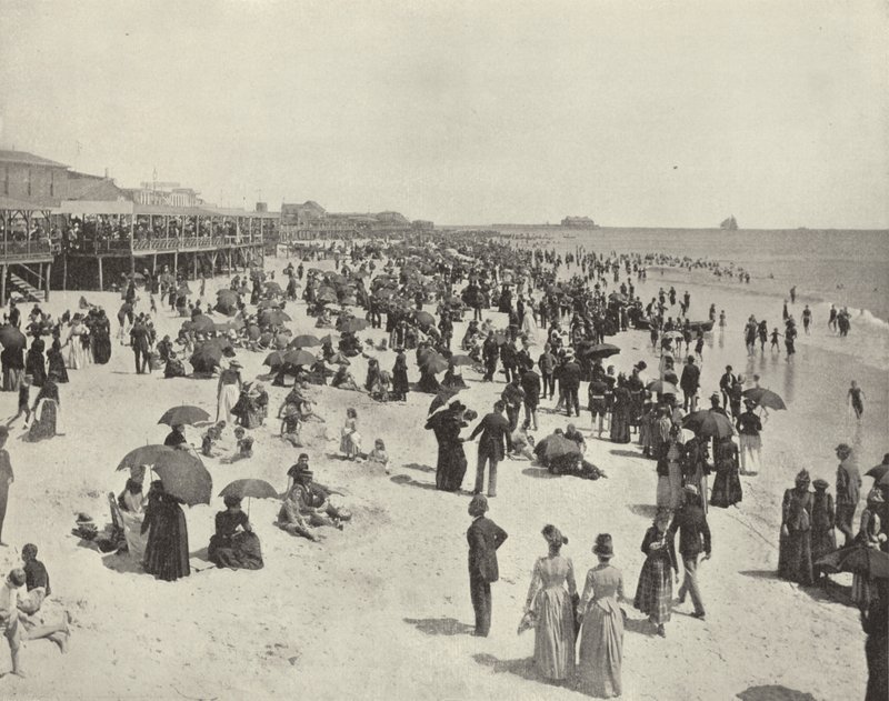 Beach at Atlantic City, New Jersey (b/w photo) 作者 美国摄影师（后）
