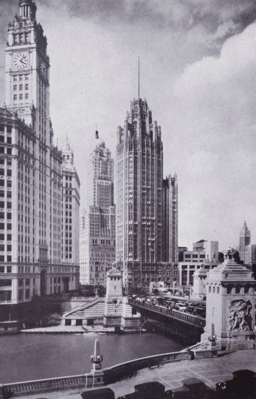 Chicago: Boulevard Link Bridge, Looking North (b/w photo) 作者 美国摄影师（后）