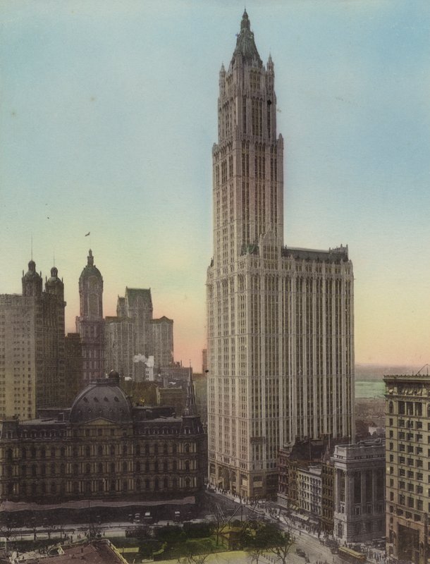 New York: Post Office; Woolworth Building (photo) 作者 美国摄影师（后）