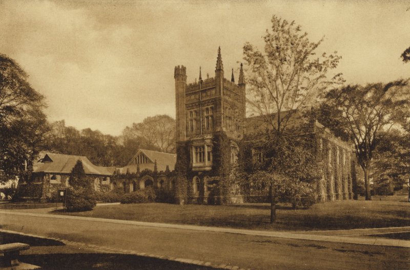 普林斯顿大学：Murray-Dodge Hall（黑白照片） 作者 美国摄影师（后）