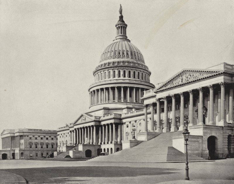 The Capital Building at Washington (b/w photo) 作者 美国摄影师（后）