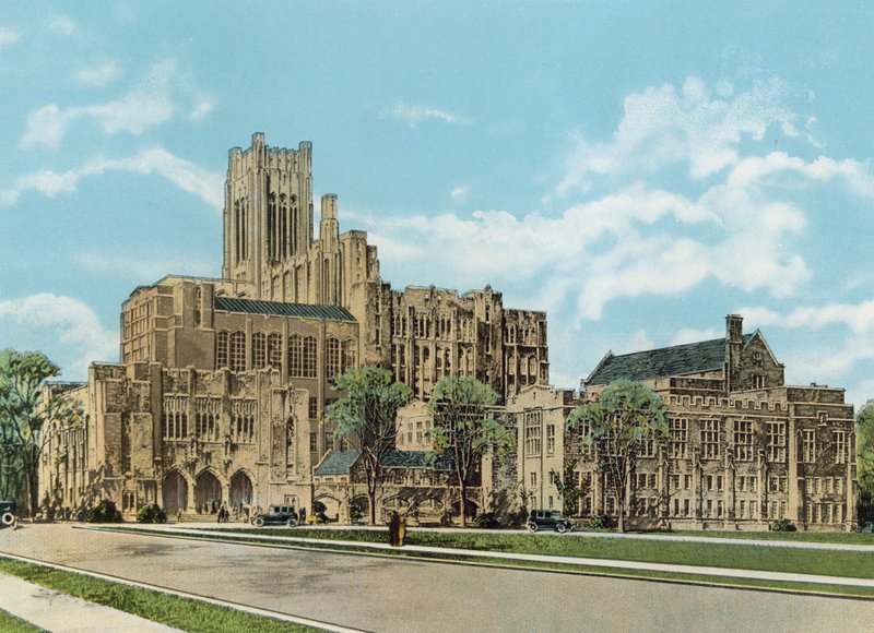 Alexander McKinlock Memorial Campus，西北大学，芝加哥大道和Lake Shore Drive（彩色照片） 作者 美国摄影师
