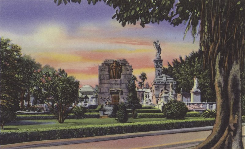 内部del Cementerio，墓地内部（彩色照片） 作者 美国摄影师