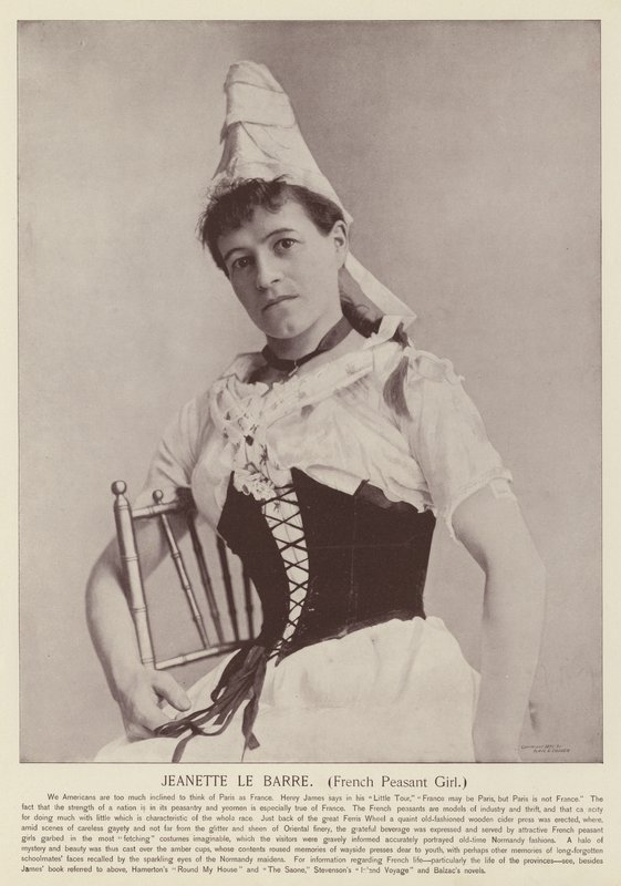 Jeanette le Barre，法国农民女孩 作者 美国摄影师