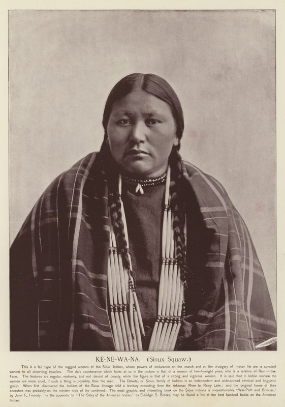Ke-Ne-Wa-Na，Sioux Squaw 作者 美国摄影师