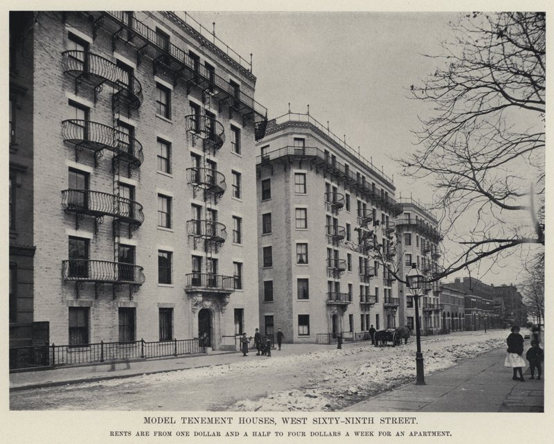 Model Tenement Houses, West Sixty-Ninth Street (b/w photo) 作者 美国摄影师