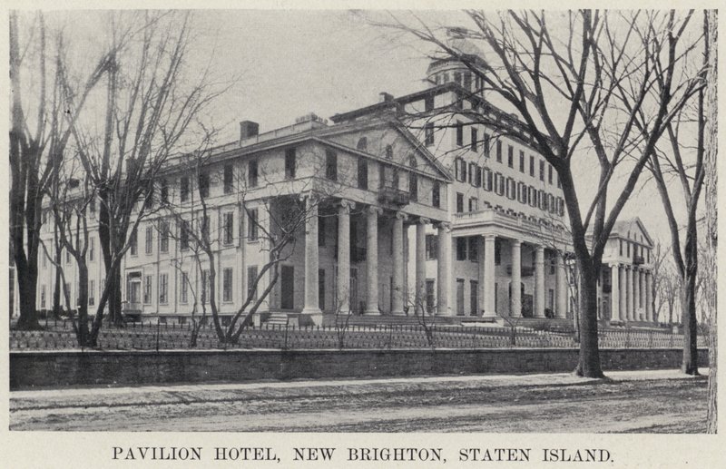 Pavilion Hotel，新布莱顿，史泰登岛（黑白照片） 作者 美国摄影师