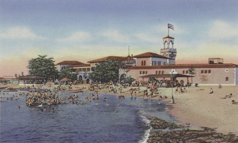 Playa de Marianao，Marianao Bathing Beach（彩色照片） 作者 美国摄影师