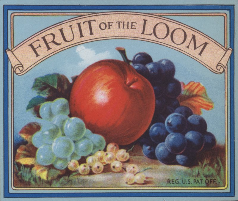 Advertisement for Fruit of the Loom clothing (colour litho) 作者 美国学校