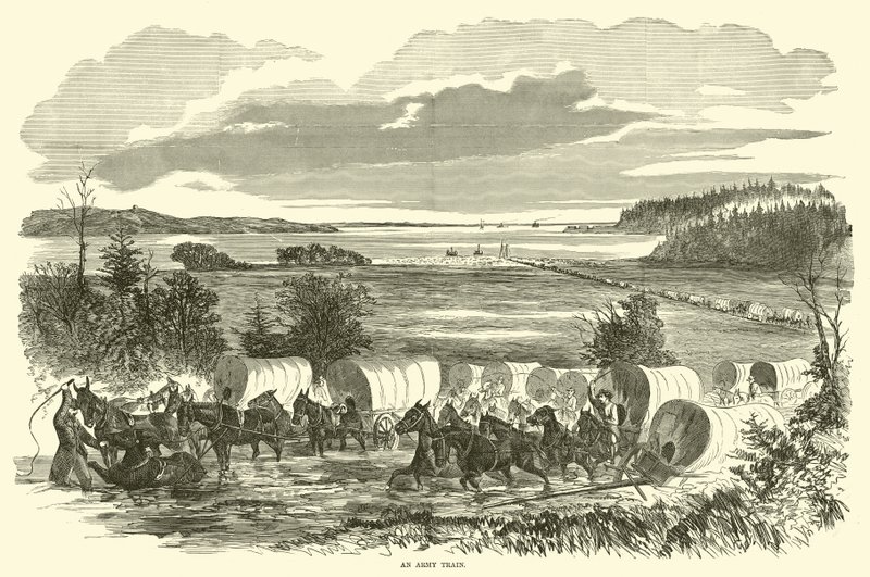 军队列车，1862年11月 作者 美国学校