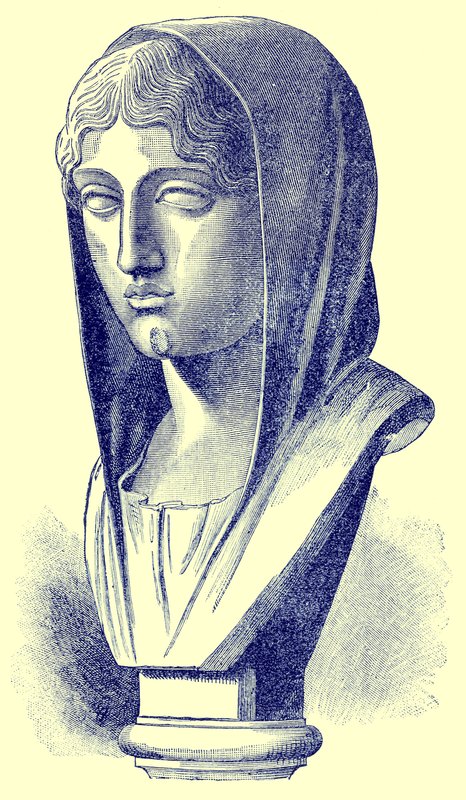 Aspasia，来自Victor Duruy的希腊历史插图，1890年出版（数字增强图像） 作者 美国学校