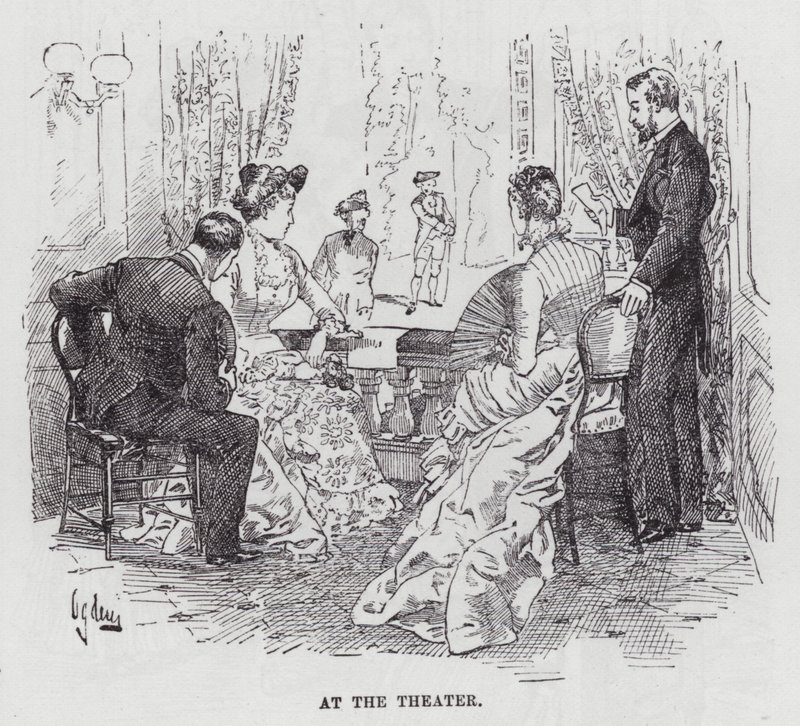 At the Theater (engraving) 作者 美国学校