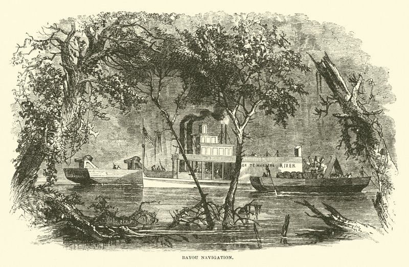 Bayou Navigation，1863年3月 作者 美国学校