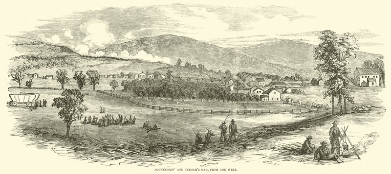 Boonesboro和Turners Gap，来自西方，1862年9月 作者 美国学校