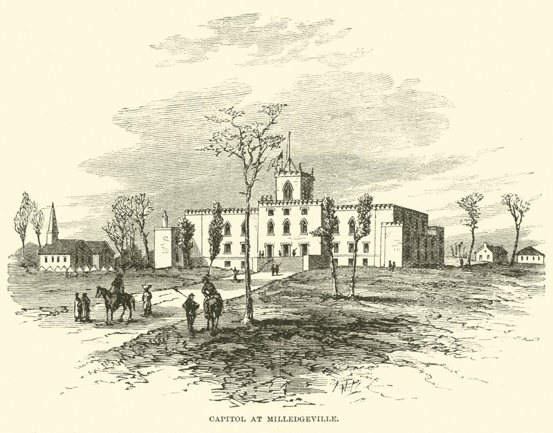 国会大厦在米利奇维尔，1864年11月 作者 美国学校