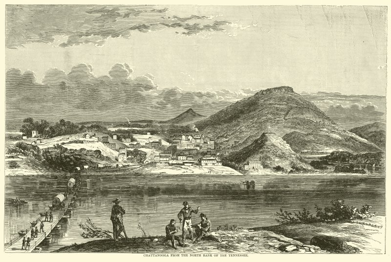 1863年9月，来自田纳西州北岸的查塔努加 作者 美国学校