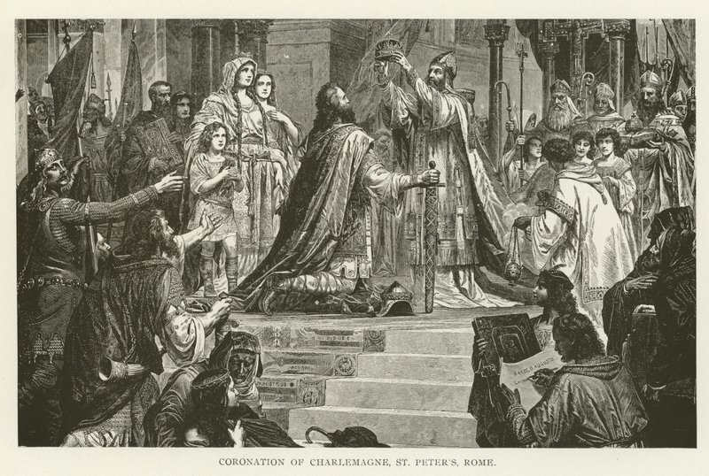 Charlemagne，圣彼得斯，罗马的加冕典礼 作者 美国学校