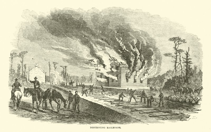 摧毁铁路，1863年4月 作者 美国学校