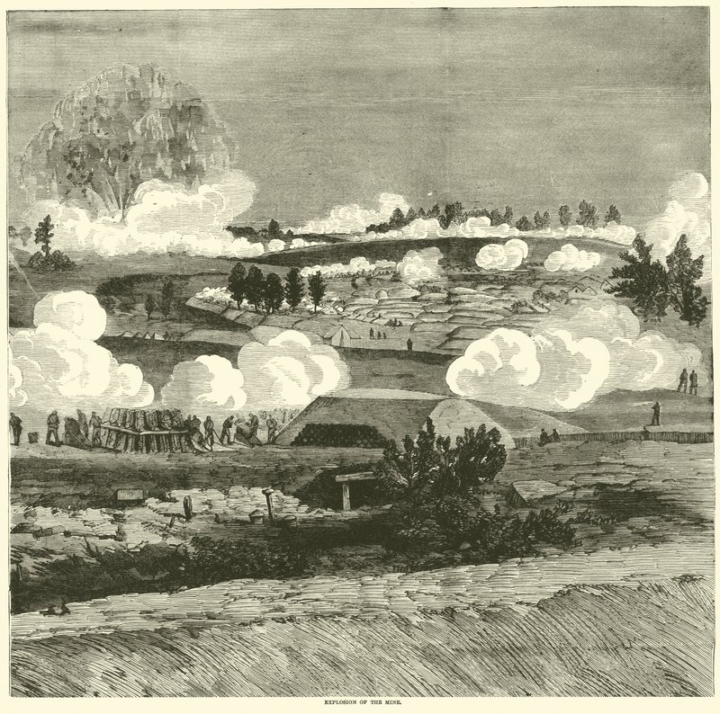 爆炸的矿山，1864年7月 作者 美国学校