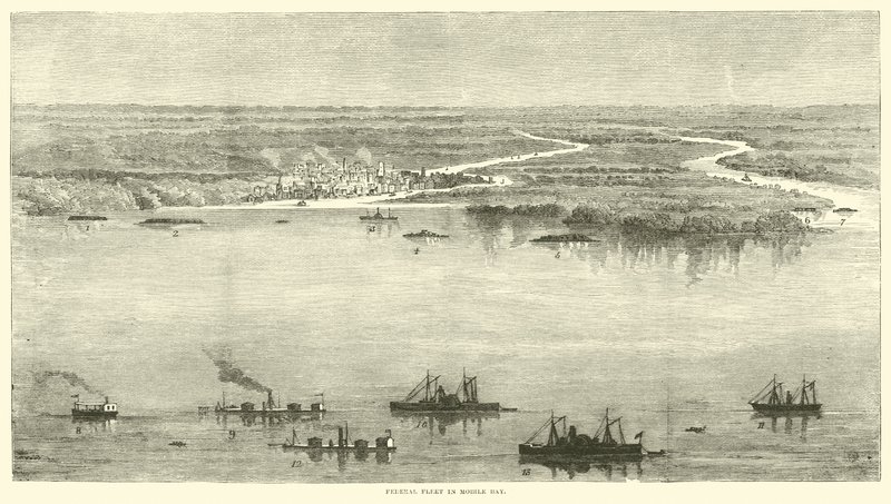 1864年8月，移动湾的联邦舰队 作者 美国学校