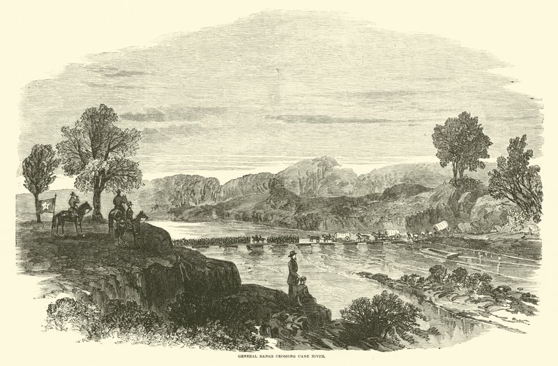 一般银行穿越甘蔗河，1864年4月 作者 美国学校
