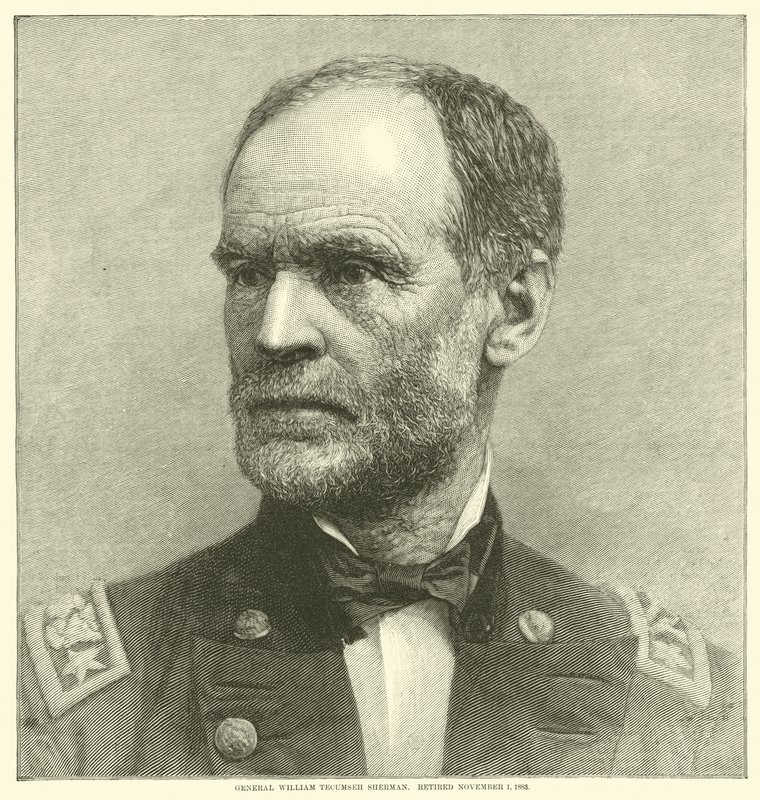 William Tecumseh Sherman将军，1883年11月1日，1864年5月退休 作者 美国学校