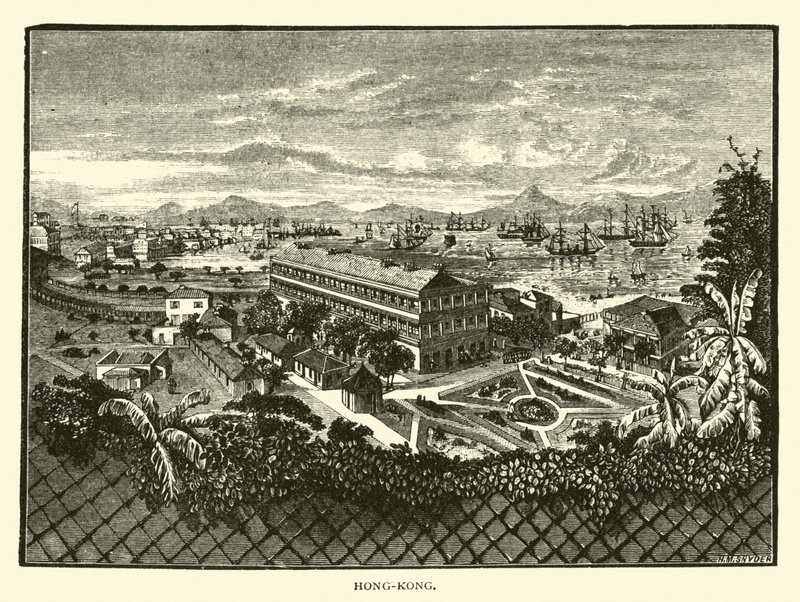 香港，香港 作者 美国学校