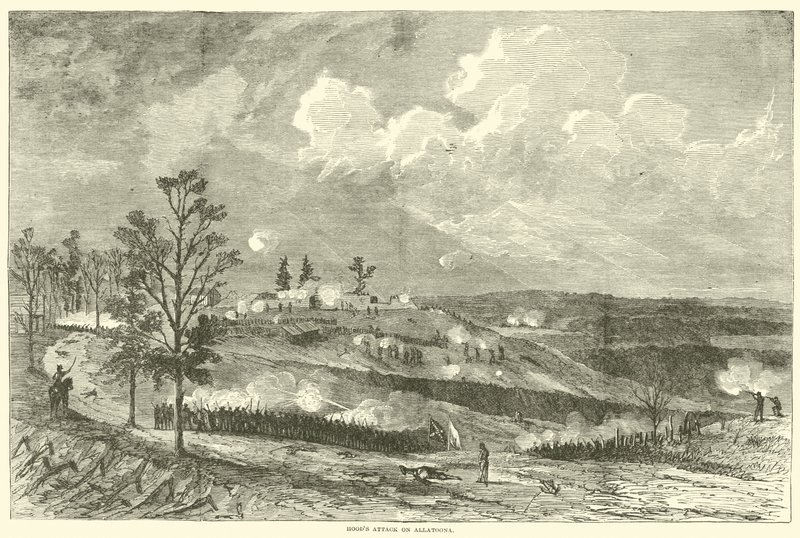 1864年10月，兜帽袭击Allatoona 作者 美国学校