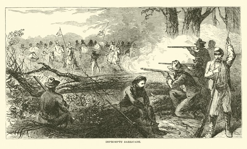 即兴路障，1863年7月 作者 美国学校