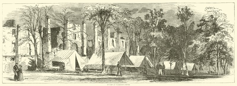 1863年10月在Warrenton Springs的营地 作者 美国学校