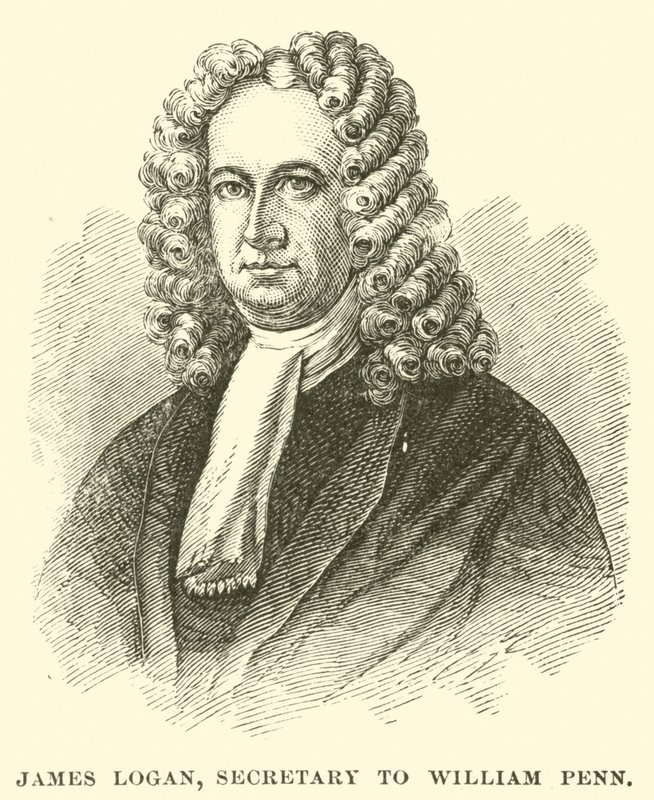 James Logan，William Penn 的秘书（版画） 作者 美国学校